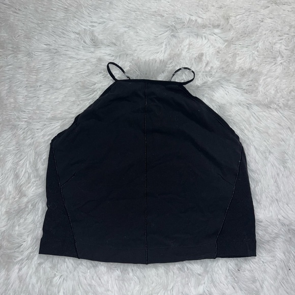 Nike Black Athletic Tank with Built in Bra size Large High Neck Razor Back - Picture 3 of 5